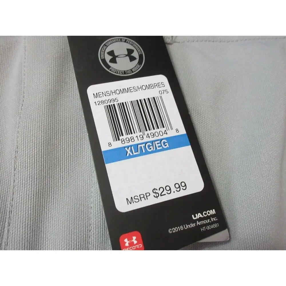 NWT Under Armour Mens UA Clean Up Cuffed Baseball Pants 1280995 Grey XL - Picture 4 of 7